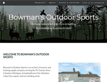 Tablet Screenshot of bowmansoutdoors.com